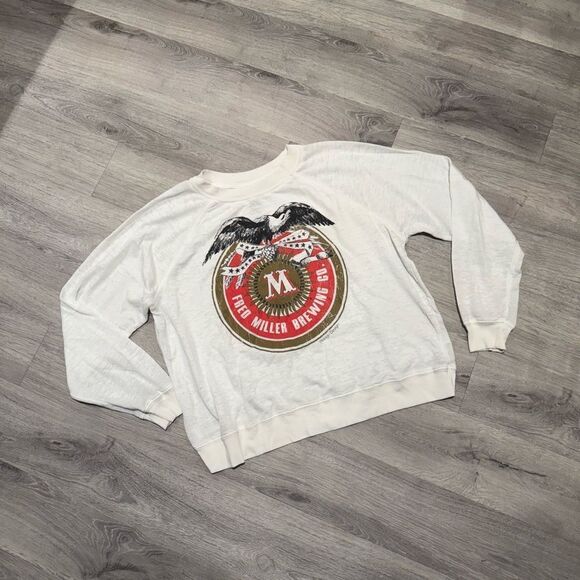 Recycled Karma Miller Brewing Co. White Sweatshirt - Picture 2 of 7